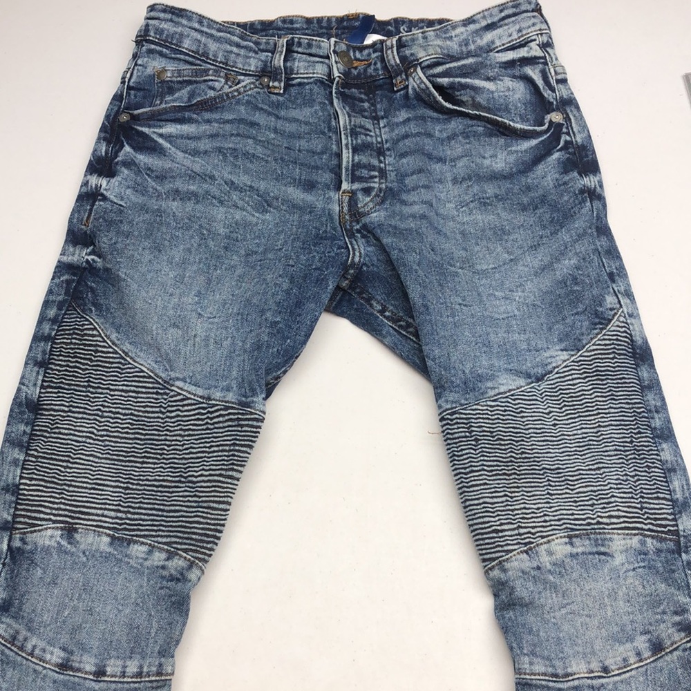 TACTICAL MENS DIVIDED BUTTONFLY SKINNY JEANS 31x31 ⭐️